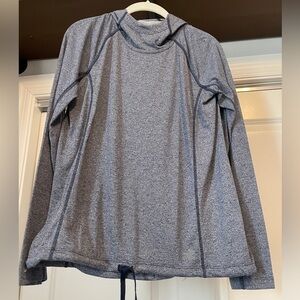 Under Armour long sleeve hooded shirt blue size small